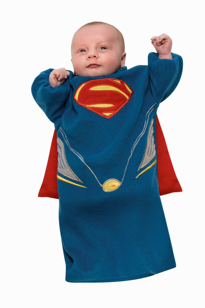 Rubies Man of Steel Superman Bunting Costume With Cape - Newborn